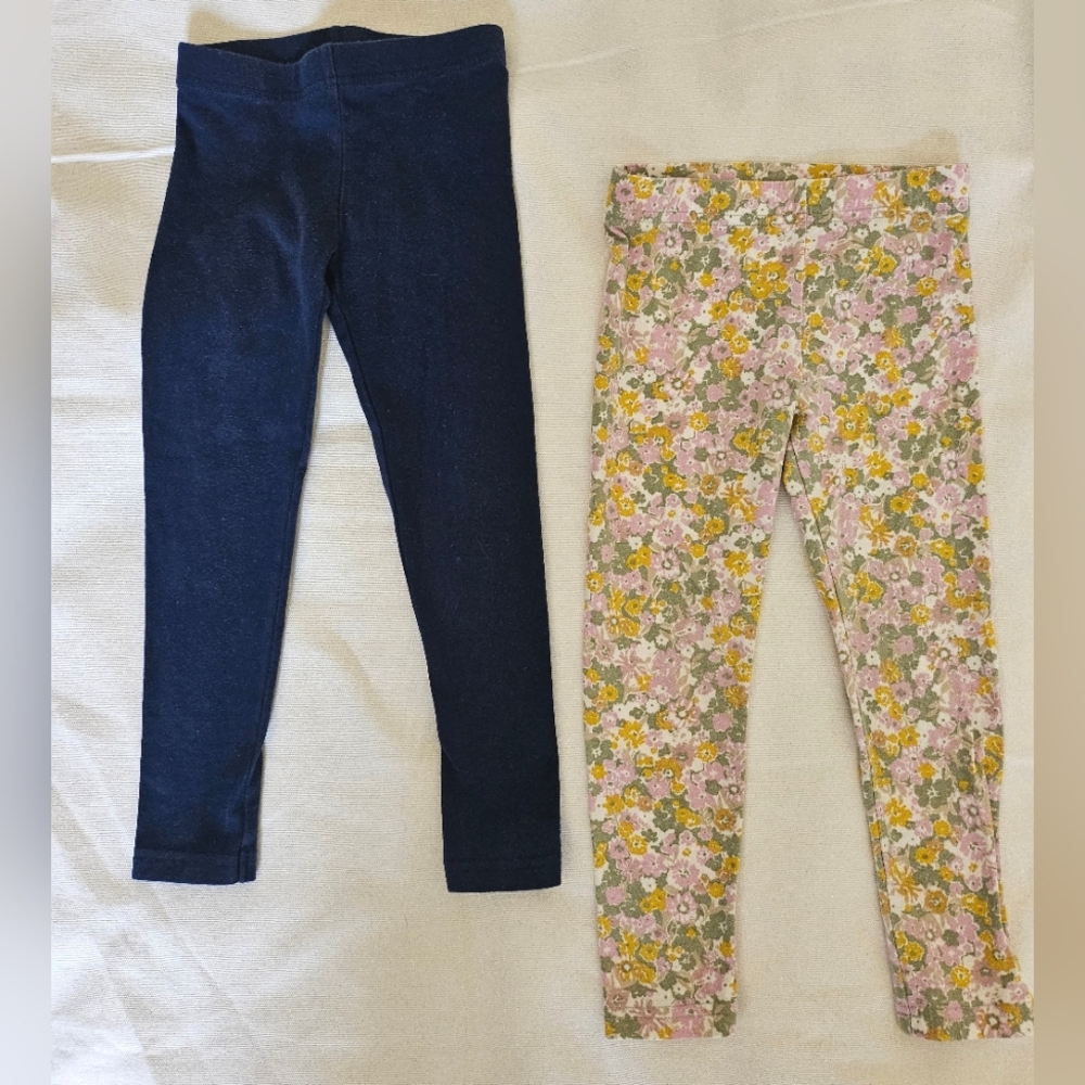 Toddler Girls Bundle ~ 2 Pair Leggings, Size 4T